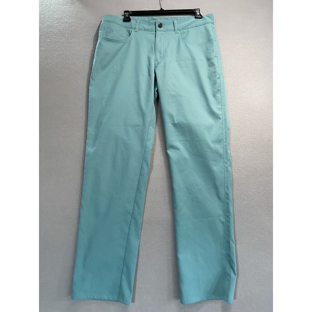 Peter Millar Mens 32x30 eb66 Blue Performance Five-Pocket Pant Crown Sport Golf